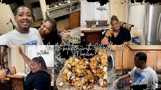IN THE KITCHEN WITH MEECH AND MOMO | SHRIMP AND CHICKEN ALFREDO | HILARIOUS VLOG