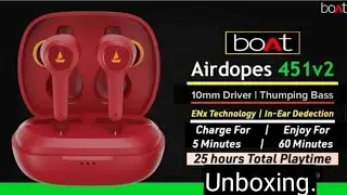Boat Airdopes 451v2 Wireless Earbuds Unboxing |🔥Best Wireless Earbuds.👍👌#Boat. #Air buds