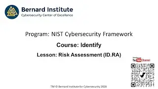 NIST CSF ID RA Lesson 4 Risk Assessment