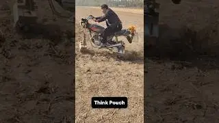 Farmer Converts Motorcycle Into Soil Leveler