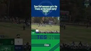 Sam DeFrancesca kicks off the scoring for the Titans (11/9)! #tesathletics #football #shorts