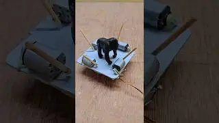 Gorilla on dc motor bug trap 4 stick bug trap #engineering #trap #bug #funny