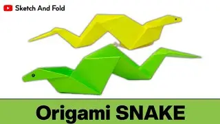 How To Make Origami Snake | Easy Origami Snake | Sketch And Fold
