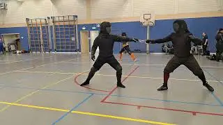 Guus vs Michel sparring at Rapier Day 