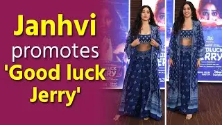 Janhvi Kapoor steps out in style to promote 'Good luck Jerry'