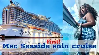 1st Solo cruise! MSC Seaside $388 for 5 days balcony room tour! Bahamas spring / summer 2024