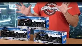 New Ray Toys 4x4 Truck  Polaris RZR Ranger or Sportsman on Flat Bed Trailer