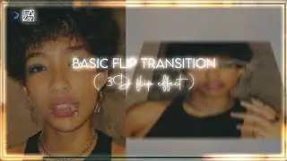 BASIC FLIP TRANSITION ( 3D flip effect ) | ALIGHT MOTION TUTORIAL | lazy えぢちんｇ