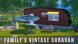 FAMILY'S VINTAGE CARAVAN | THE SIMS 4 | SPEED BUILD | CC