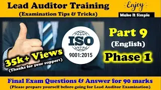 ISO 9001 : 2015 Lead Auditor Training Course, Exam Tips 