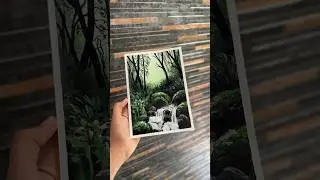 Realistic painting/ Acrylic painting/ waterfalls #art #artwork #nature