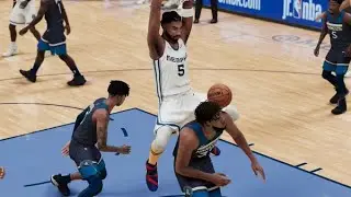 Nba 2k21 MyCareer HoF Vs T'Wolves - Fox Catch A Half Court Oop!! & Ja Morant Catching Ankles AGAIN!!