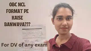 OBC NCL format pe kaise bnaye DV ke liye #exam#dv#obcncl#information#explore #motivation#railway#rpf