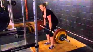 Cheryl Hawes deadlift 100kg