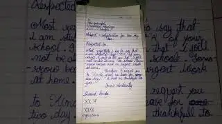 letter writing subject application for two days leave#funny