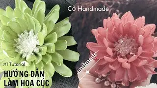 Hướng dẫn làm hoa cúc từ ruy băng - Making a daisy from ribbon tutorial