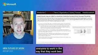 Microsoft New Future of Work Report 2022: Individual productivity and well-being
