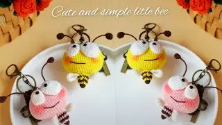 Crochet Mini Honey Bee Keychain || Crochet Tutorial For Beginners