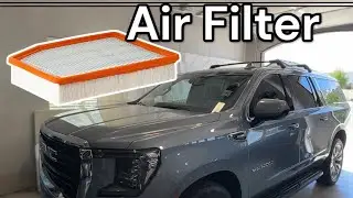 Замена воздушного фильтра двигателя GMC Yukon Chevy Tahoe Suburban 2021-2024 3.0L Duramax