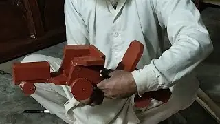 Handmade Wooden Tractor 🚜 Craft | Creative Woodworking