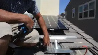 San Diego Solar Residential Install and Pulling Wires To Invertor