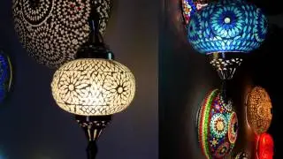 Oosterse hanglampen van glas mozaiek van merel in wonderland