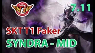 SKT T1 Faker - Syndra vs Cassiopeia Mid - Korean Pro Replay