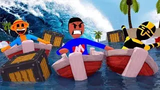 🚣 LA CARRERA DE BARCOS CON OBSTÁCULOS EN LA PLASTILINA TROLL 😂