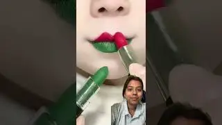 Red and green lipstick #lipstick #makeup #song #love