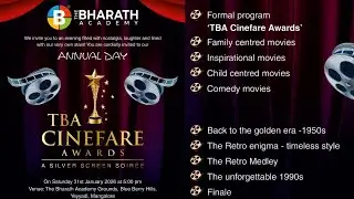 Annual Day Celebration | TBA CINEFARE AWARDS | The Bharath Academy, Blueberry Hills Yeyyadi