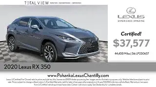 Certified Pre Owned Specials on Select Lexus RX 350 Models Chantilly Dale City VA DC 251202
