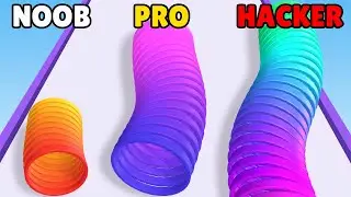 NOOB vs PRO vs HACKER in Circle Stack Run