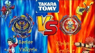ШОК!!【B-187 Savior Valkyrie VS B-200 Xiphoid Xcalibur 】/Valt Aoi VS Xander Shakadera/ Beyblade Burst