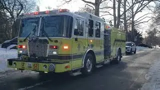 Penn Wynne Fire Company Engine 21 Responding, On Scene and Taking Up 1-26-25