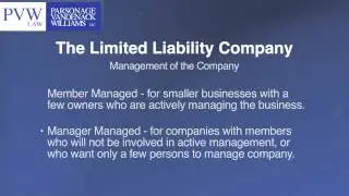 The Limited Liability Company