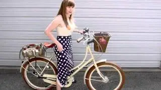Bicycling in a long dress