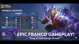 MLBB Road to mythic Franco play rank |legend skin |Double Hooks