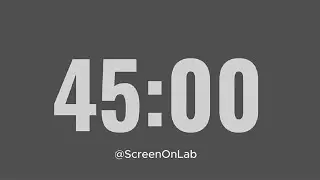 45 Minute Screen On Timer | Fan Noise + Alarm | Screen On Lab