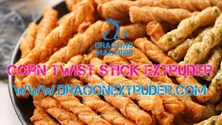 Fried Corn Twist Sticks Extruder -- shiny and golden look