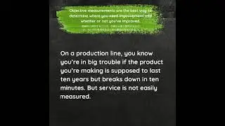 Objective measurements are the best way to determine where you need improvement and whether or not
