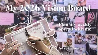 Plan my weekly spread with me & my 2026 Vision Board [sub] 