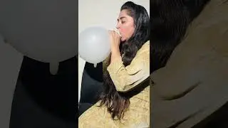 ASMR LATEX GLOVES BLOWING #asmrgirl #balloon #burstingballon