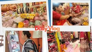 Aj Mei Or Mummy Gayi Shaadi ki Shopping krne || Saree And Churi Ki khrida Humne  || 