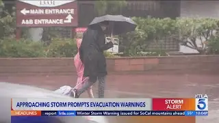 Approaching storm prompts evacuation warnings