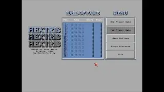 Hextris (1992) from Ives Aerts on the Amiga -  Tetris with Hexagons (Game has no sound)