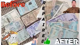 Satisfying Indian Notes Repairing Video 500rs Notes #repair #500rs #satisfied #satisfying #trending