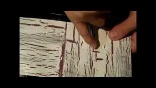 Crackle paint demo for card making