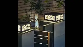 Dazuma_Outdoor Post Lights_Square Waterproof LED Modern Solar Outdoor Deck Post Lights Pillar Light