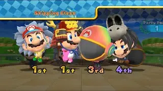 Mario Party 9 – Skipping Class: Mario Samurai & Old Mario Share First Place. Funny Mini Game Results