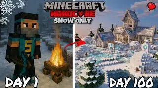 I SURVIVED 100 days in MINECRAFT SNOW ONLY WORLD ❄️😱